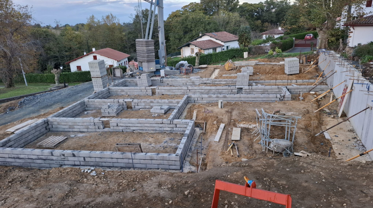 Soubassement pour vide sanitaire maison à Espelette, Pays Basque 