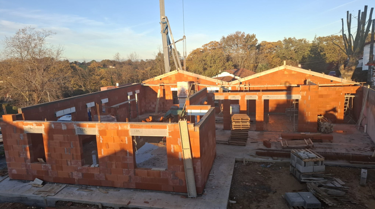 Chantier de la maison à Espelette, Pays Basque 